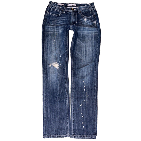 Vigoss The Ritz Relaxed Boyfriend Distressed Destroyed Bleached Jeans Size 26 - Picture 1 of 4